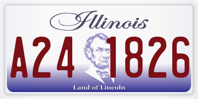 IL license plate A241826