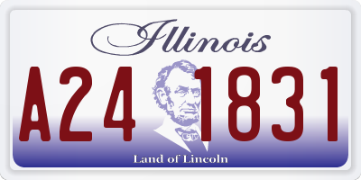 IL license plate A241831
