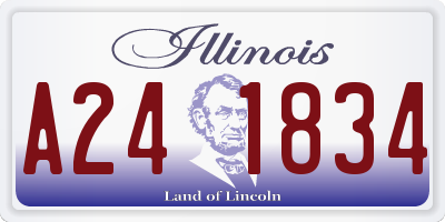 IL license plate A241834