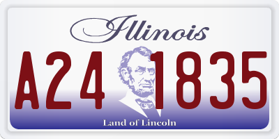IL license plate A241835