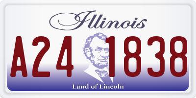 IL license plate A241838