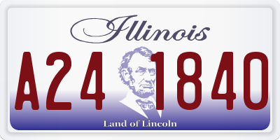 IL license plate A241840