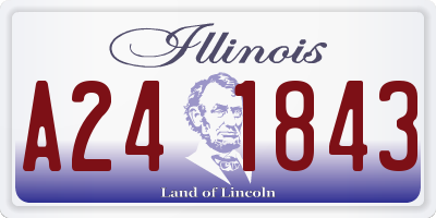 IL license plate A241843