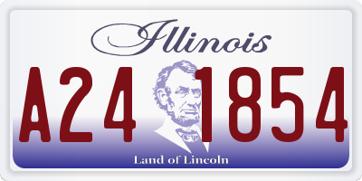 IL license plate A241854