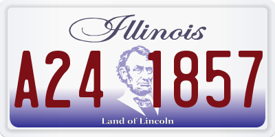 IL license plate A241857
