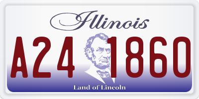 IL license plate A241860