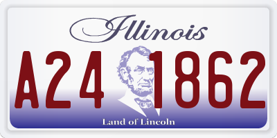 IL license plate A241862