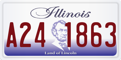 IL license plate A241863