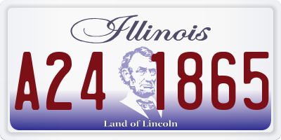 IL license plate A241865