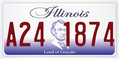 IL license plate A241874