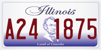 IL license plate A241875