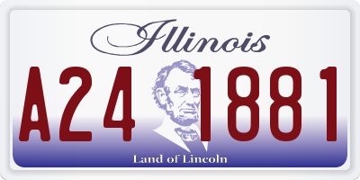 IL license plate A241881