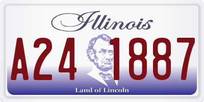 IL license plate A241887