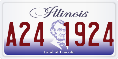 IL license plate A241924