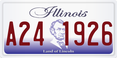 IL license plate A241926