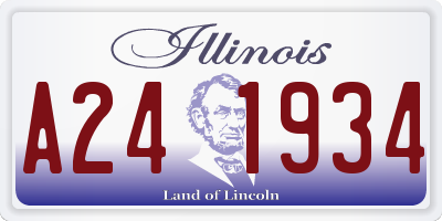 IL license plate A241934