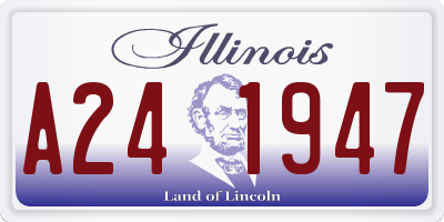 IL license plate A241947