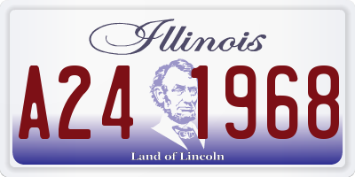 IL license plate A241968