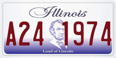 IL license plate A241974