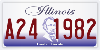 IL license plate A241982