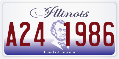 IL license plate A241986