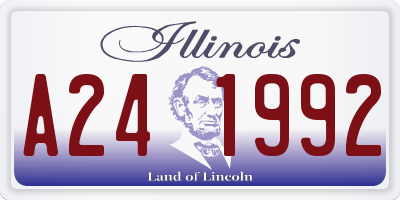 IL license plate A241992