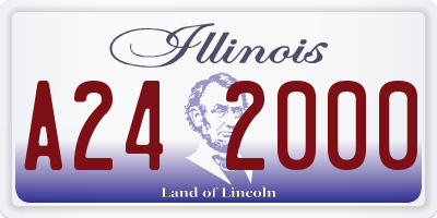 IL license plate A242000