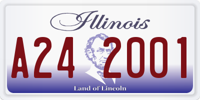 IL license plate A242001