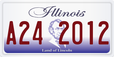 IL license plate A242012
