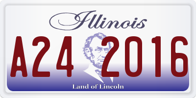 IL license plate A242016