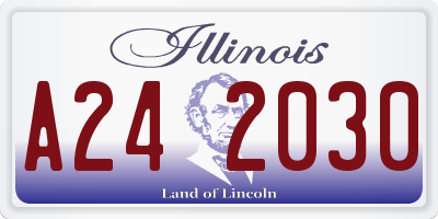 IL license plate A242030