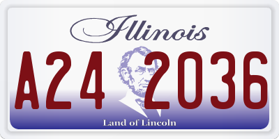 IL license plate A242036