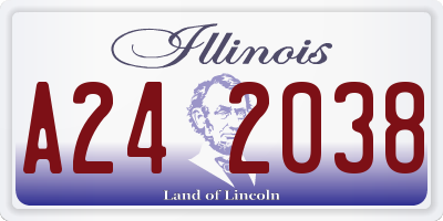 IL license plate A242038