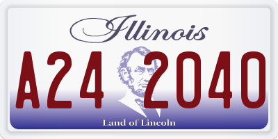 IL license plate A242040