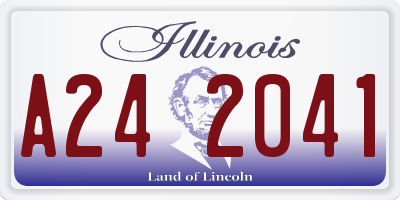IL license plate A242041
