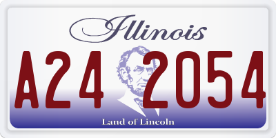 IL license plate A242054