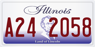 IL license plate A242058