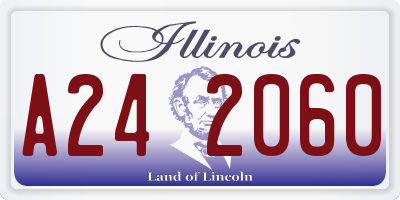 IL license plate A242060