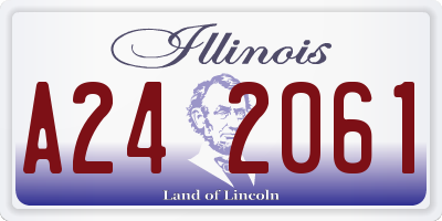 IL license plate A242061
