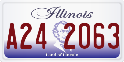 IL license plate A242063