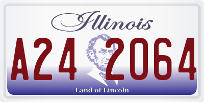 IL license plate A242064