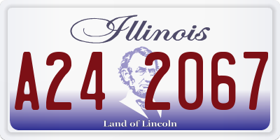 IL license plate A242067