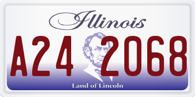 IL license plate A242068