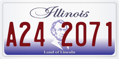 IL license plate A242071