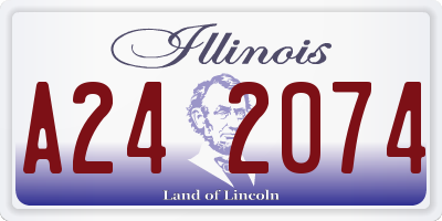 IL license plate A242074