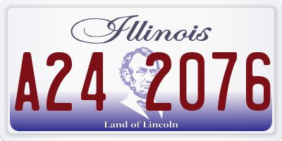 IL license plate A242076