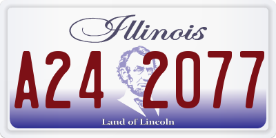 IL license plate A242077