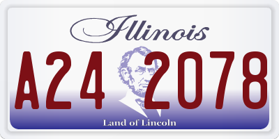 IL license plate A242078