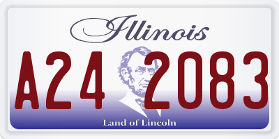 IL license plate A242083