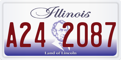 IL license plate A242087